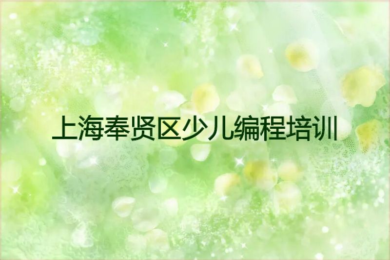 上海奉贤区少儿编程培训 上海奉贤区少儿编程培训