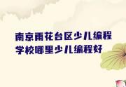 南京雨花台区少儿编程学校哪里少儿编程好