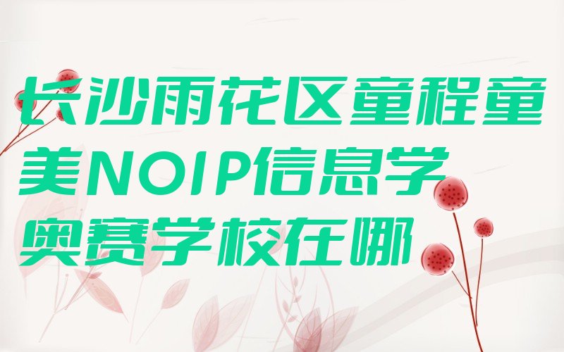 十大长沙雨花区童程童美NOIP信息学奥赛学校在哪排行榜