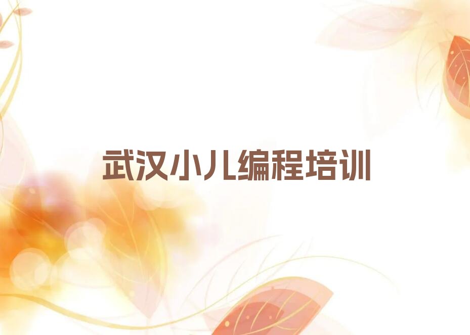 武汉少儿编程培训班