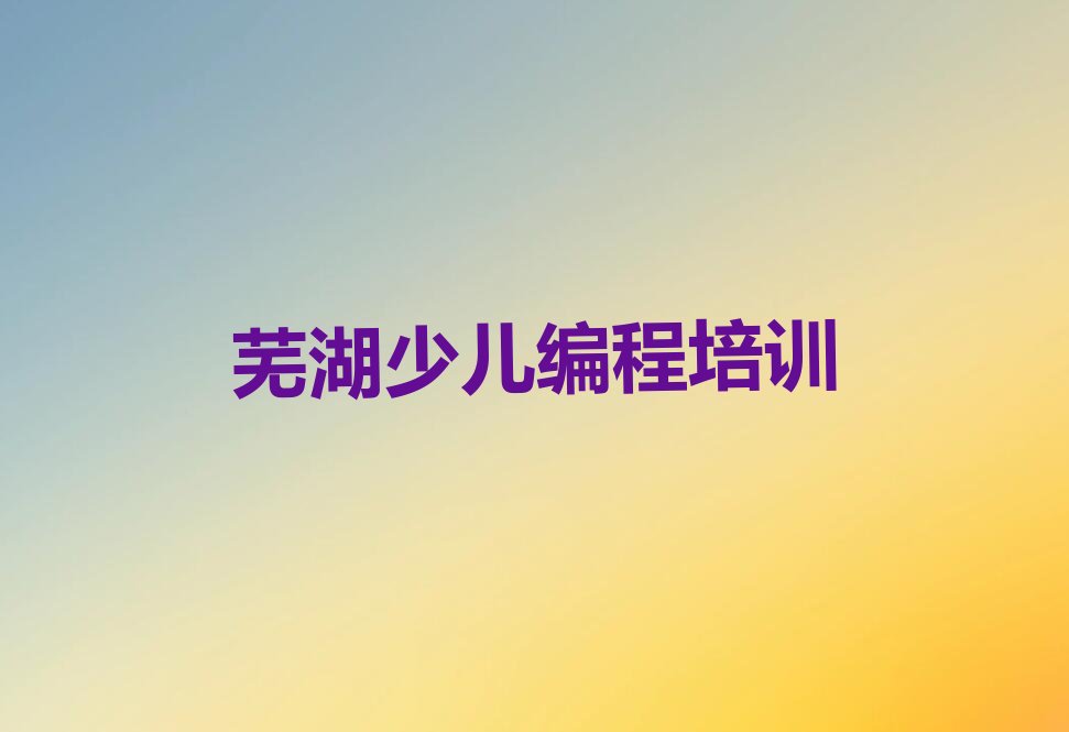十大芜湖镜湖区青少年编程芜湖童程童美培训学校怎么样排行榜