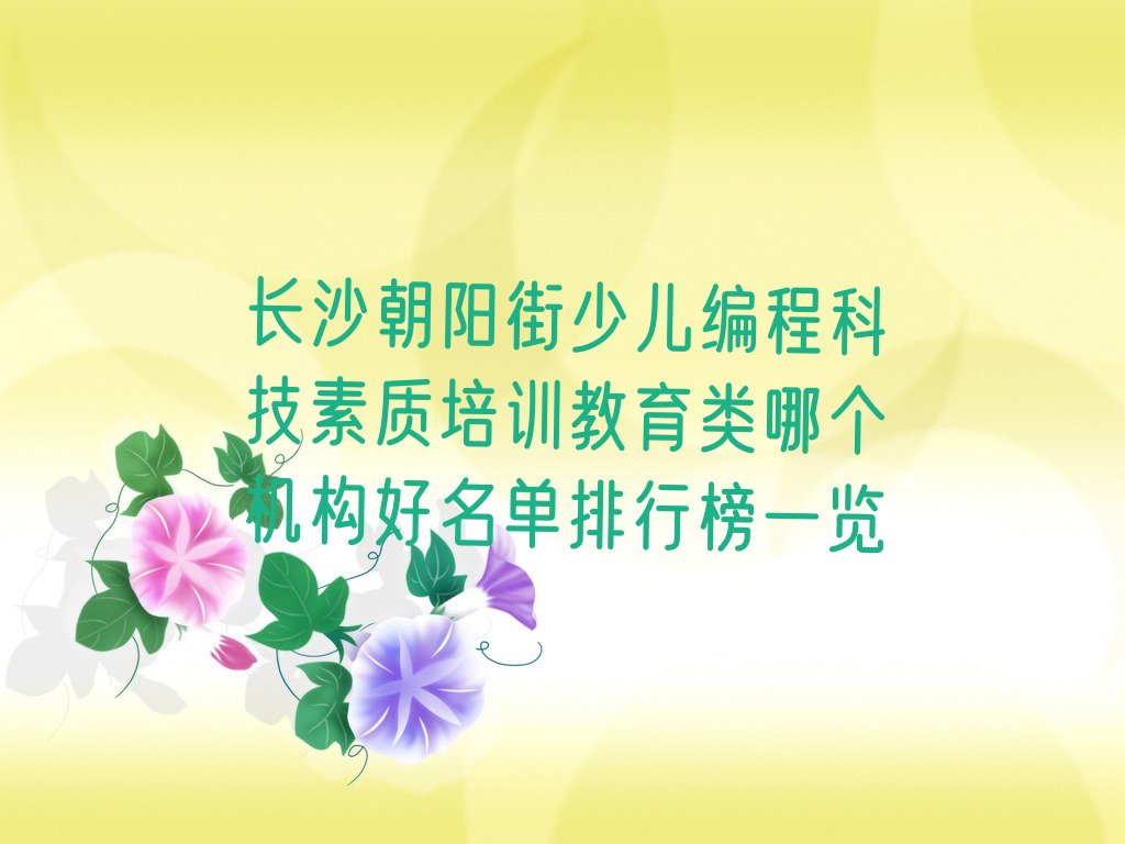 长沙芙蓉区少儿编程培训班