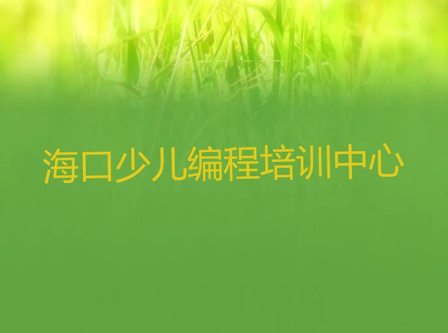 海口少儿编程培训中心