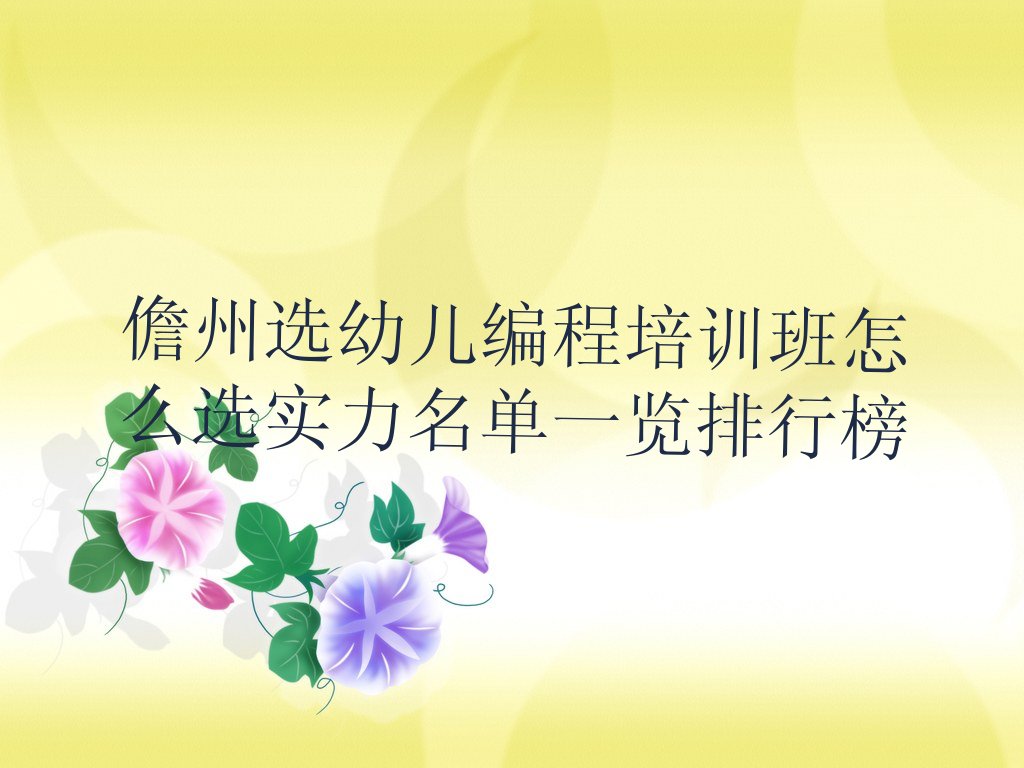 儋州少儿编程培训