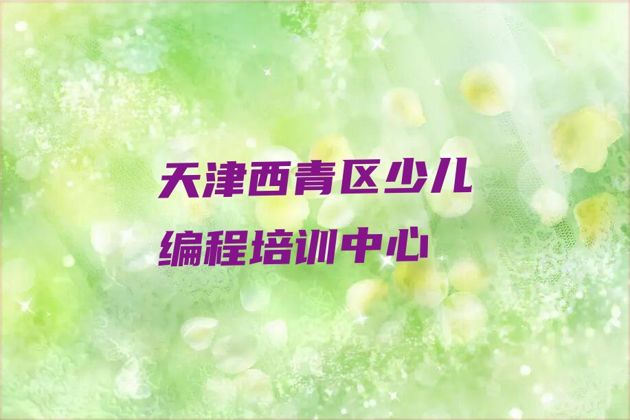天津西青区少儿编程培训中心