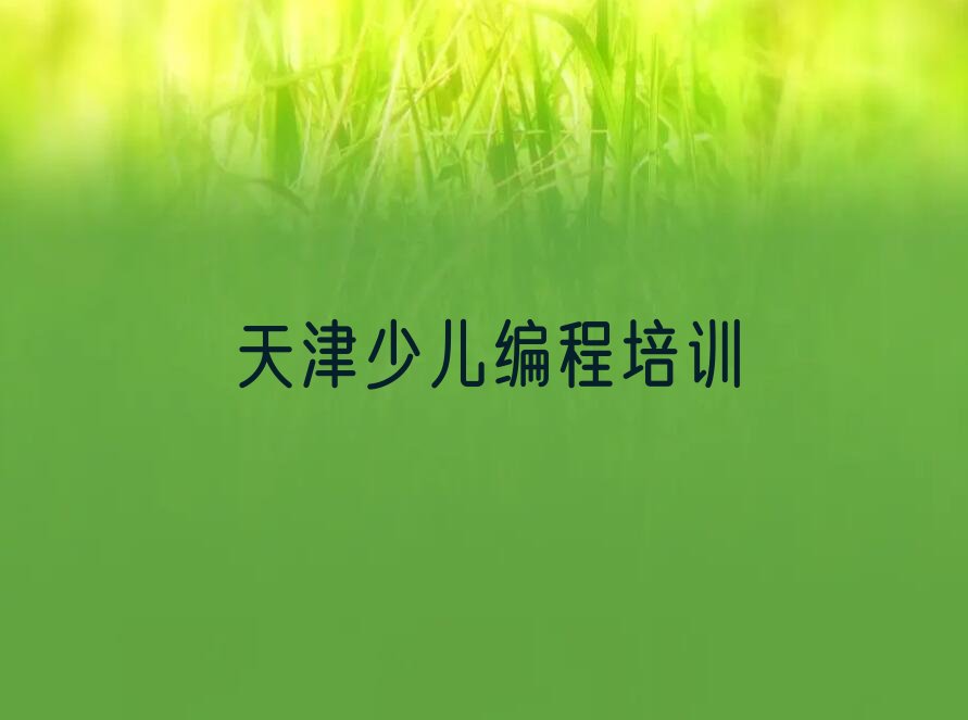 天津少儿编程培训班
