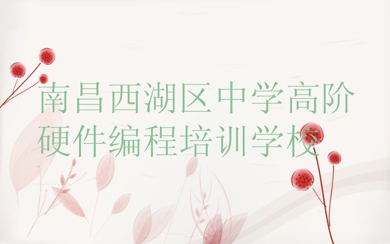 南昌西湖区中学高阶硬件编程培训学校