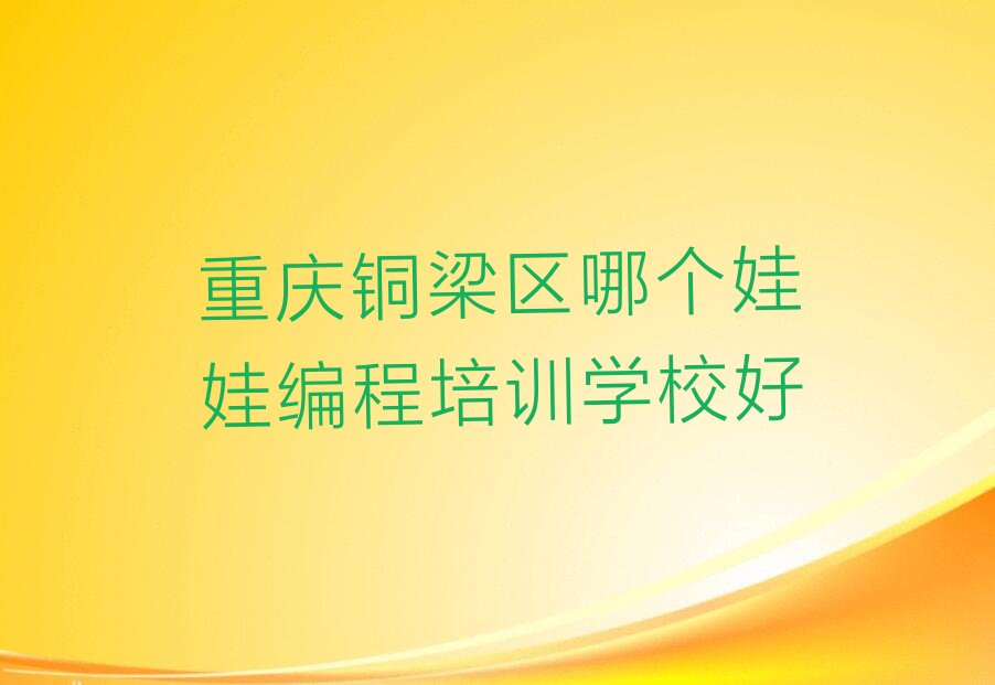 重庆铜梁区少儿编程培训