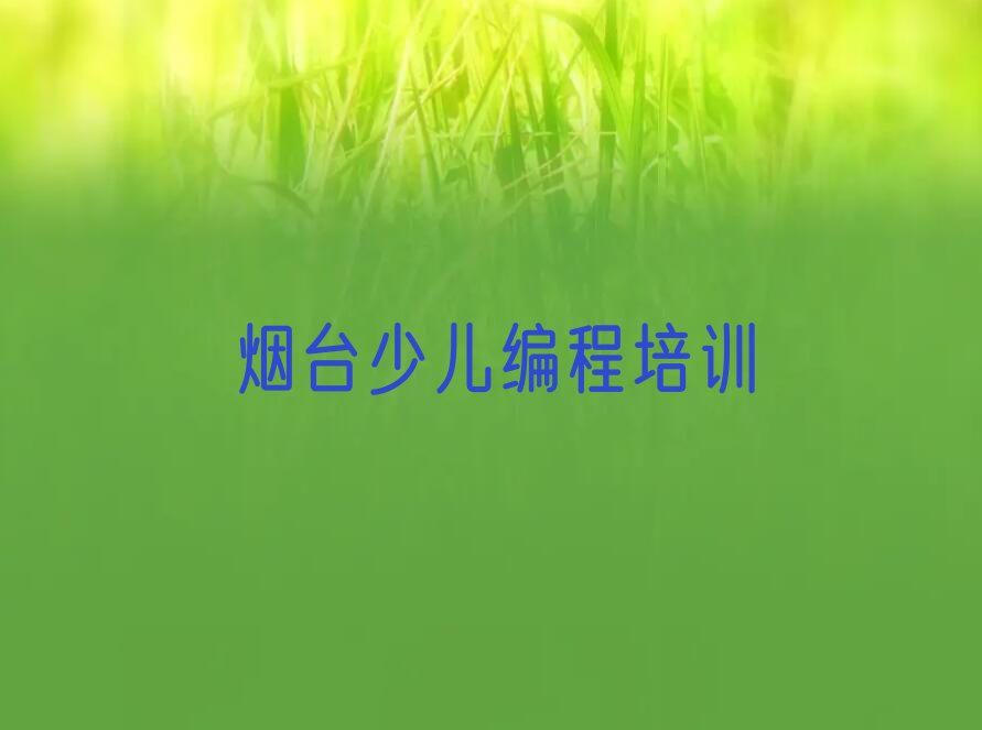烟台孩子编程培训学校