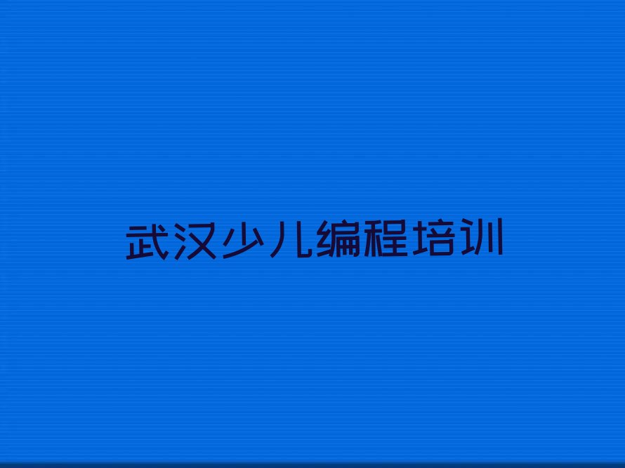 武汉江岸区少儿编程培训中心