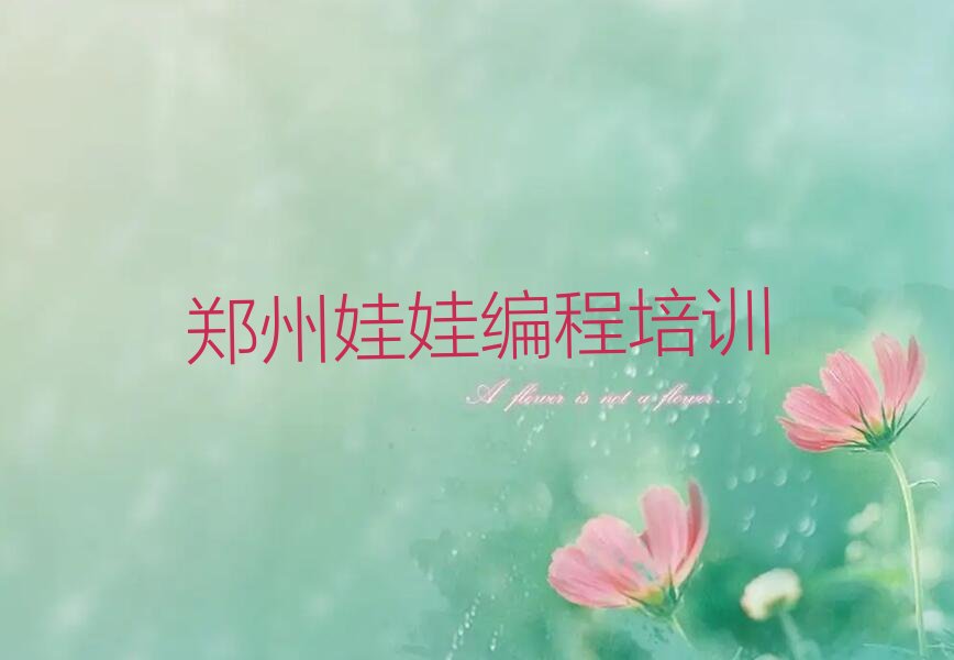 郑州少儿编程培训班
