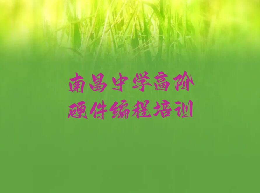 南昌西湖区中学高阶硬件编程培训学校