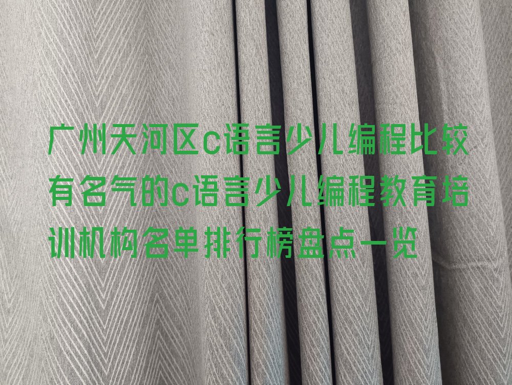 广州少儿编程培训班