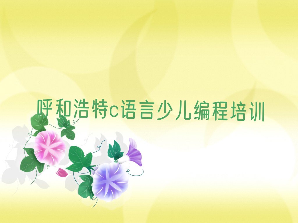 呼和浩特赛罕区少儿编程培训