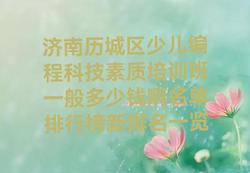 济南历城区仲宫街道少儿编程科技素质培训学校
