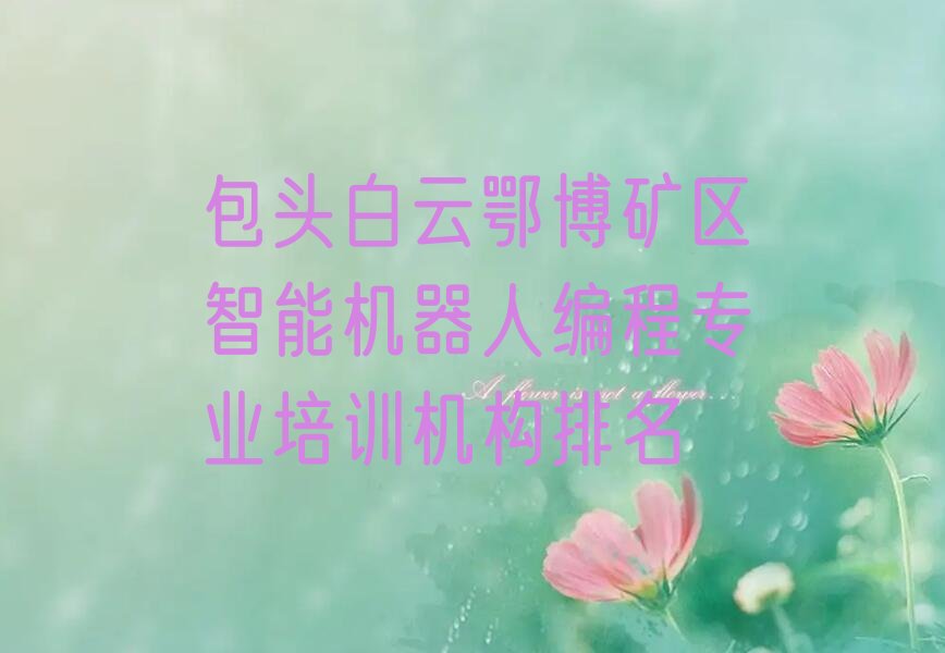 十大包头白云鄂博矿区智能机器人编程专业培训机构排名排行榜