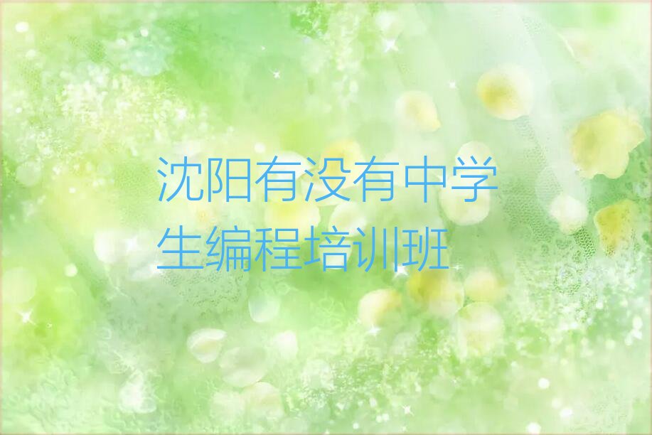 沈阳辽中区少儿编程培训中心