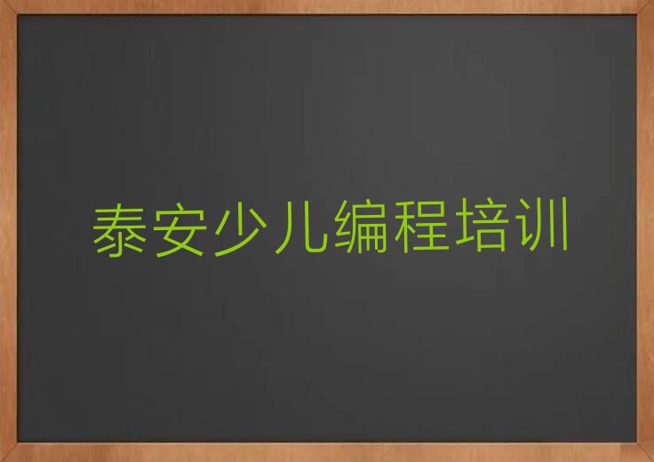 泰安泰山区少儿编程培训中心
