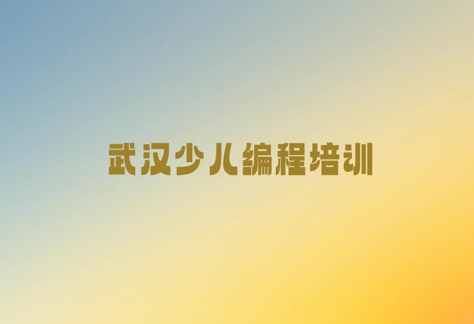 武汉蔡甸区中法武汉生态示范城少儿编程培训学校