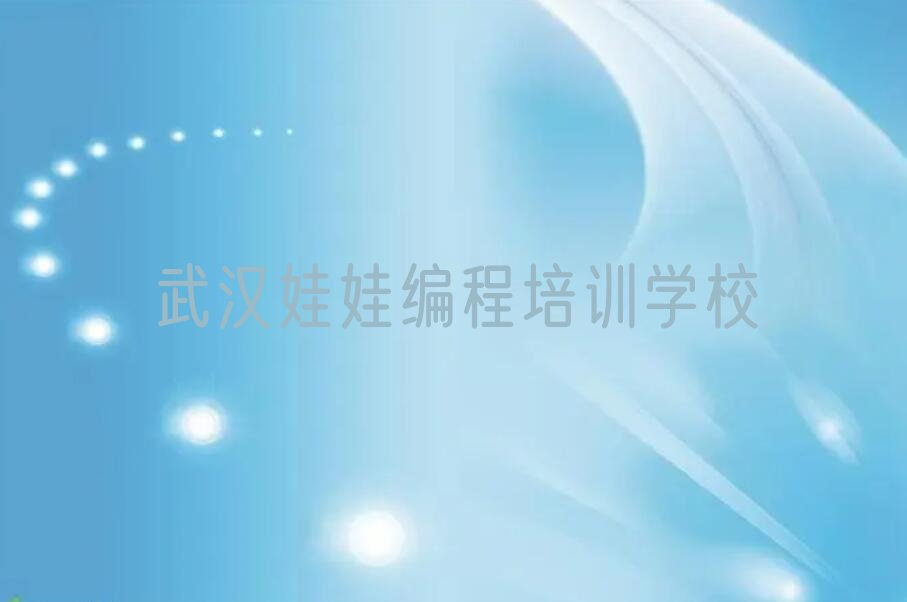 武汉娃娃编程培训学校
