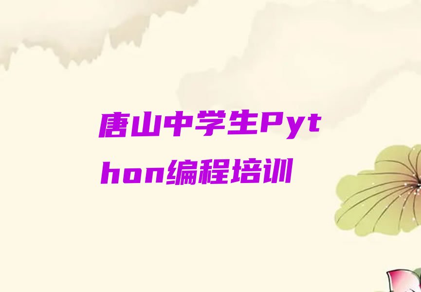 唐山丰润区沙流河镇中学生Python编程培训学校