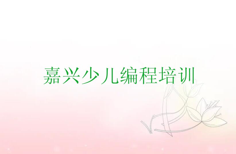 嘉兴秀洲区少儿编程培训班