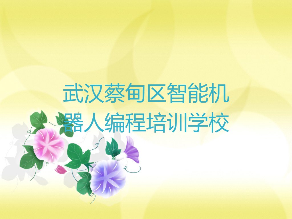 十大武汉蔡甸区智能机器人编程培训机构培训课程有哪些排行榜