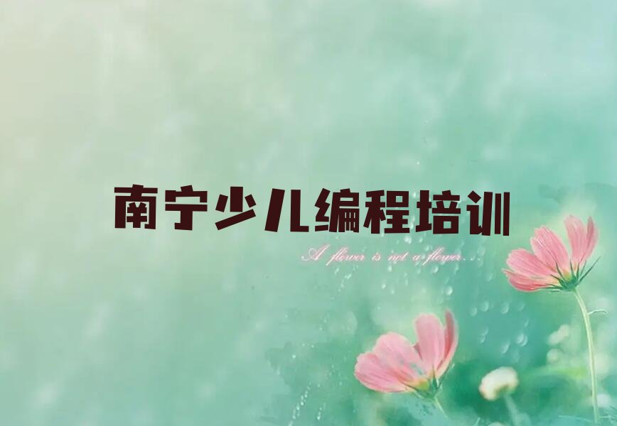 南宁少儿编程培训