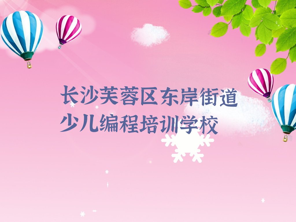 长沙芙蓉区东岸街道少儿编程培训学校