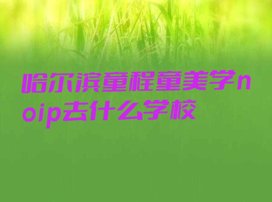十大哈尔滨童程童美学noip去什么学校排行榜