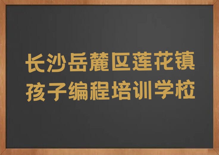十大长沙岳麓区孩子编程正规培训班哪里有排行榜