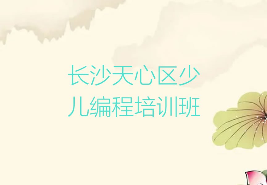 长沙天心区少儿编程培训班