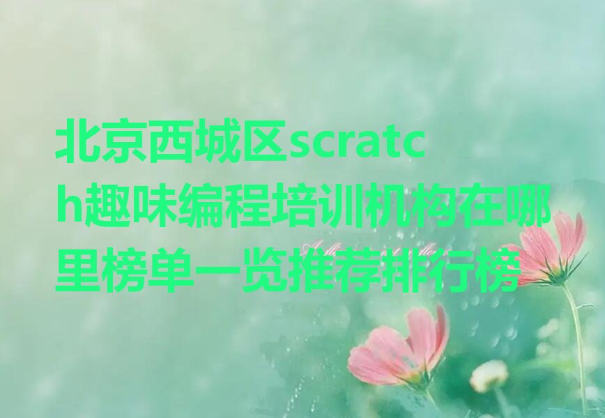 北京西城区天桥街道少儿编程培训学校