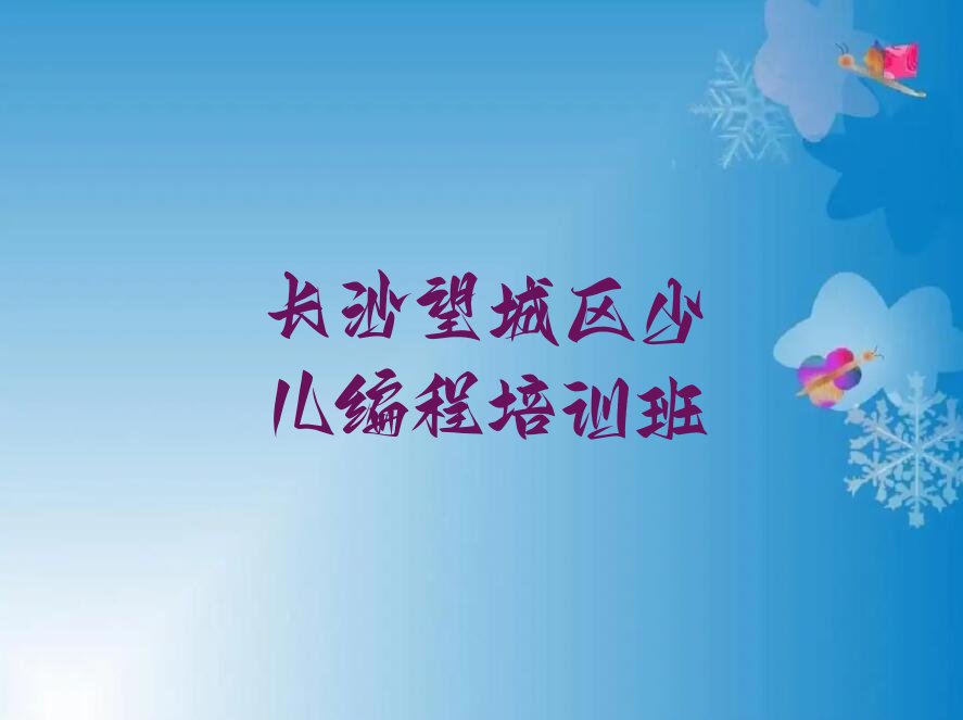 长沙望城区少儿编程培训班