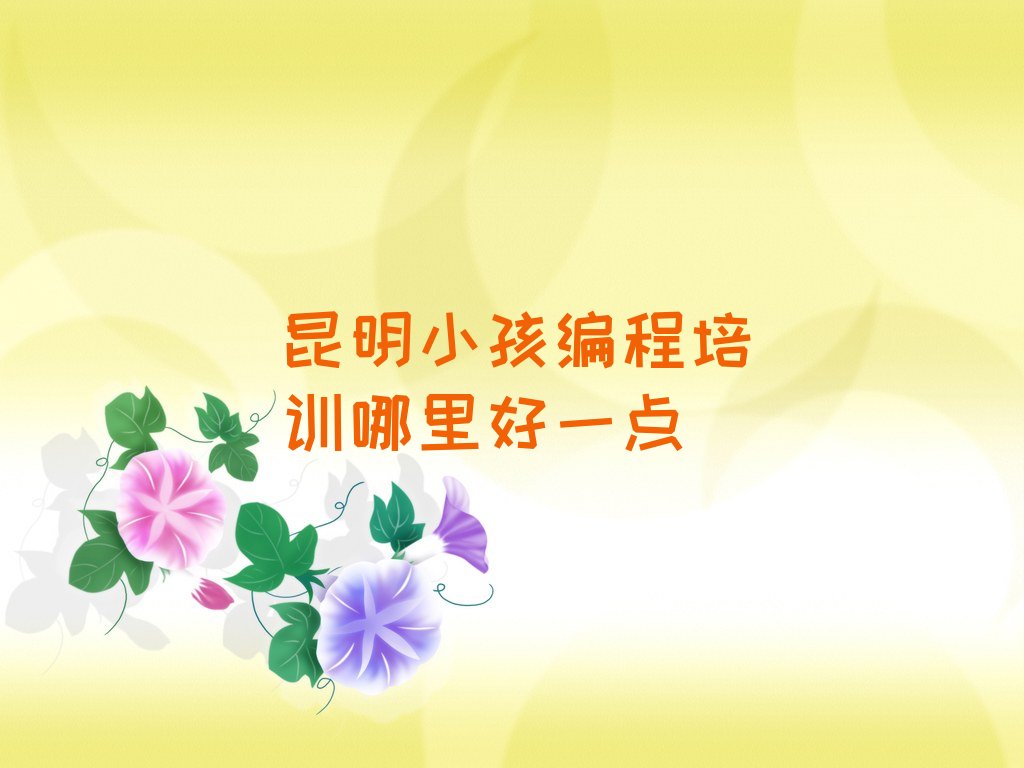 昆明少儿编程培训