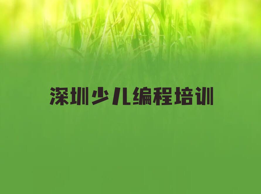 深圳光明区公明街道少儿编程培训学校