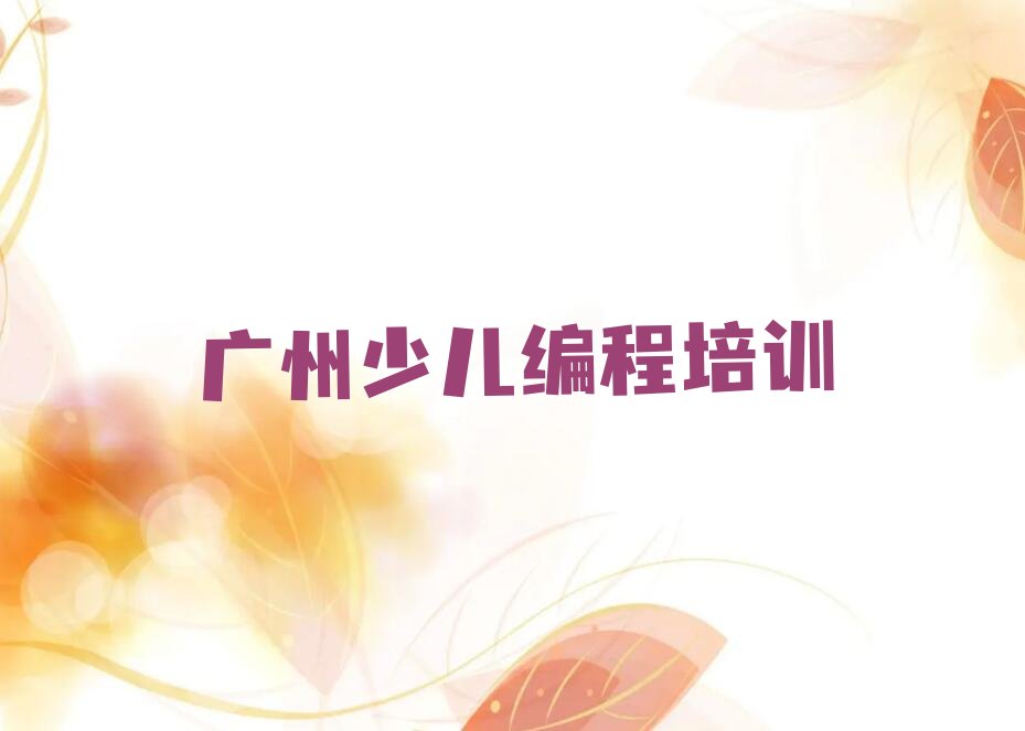 广州少儿编程培训学校