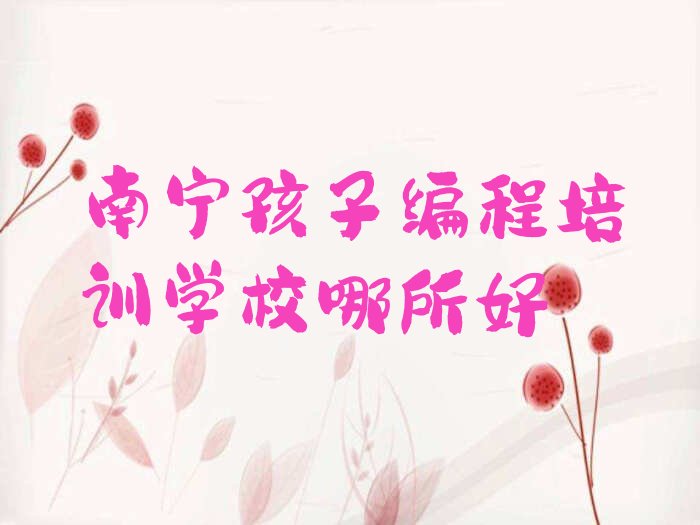 南宁少儿编程培训班