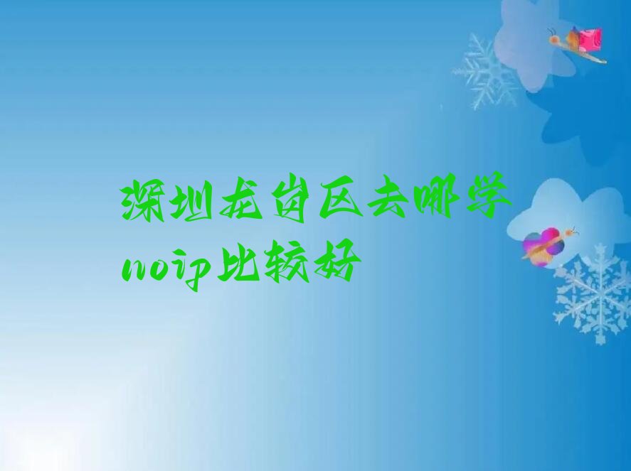 十大深圳龙岗区去哪学noip比较好排行榜