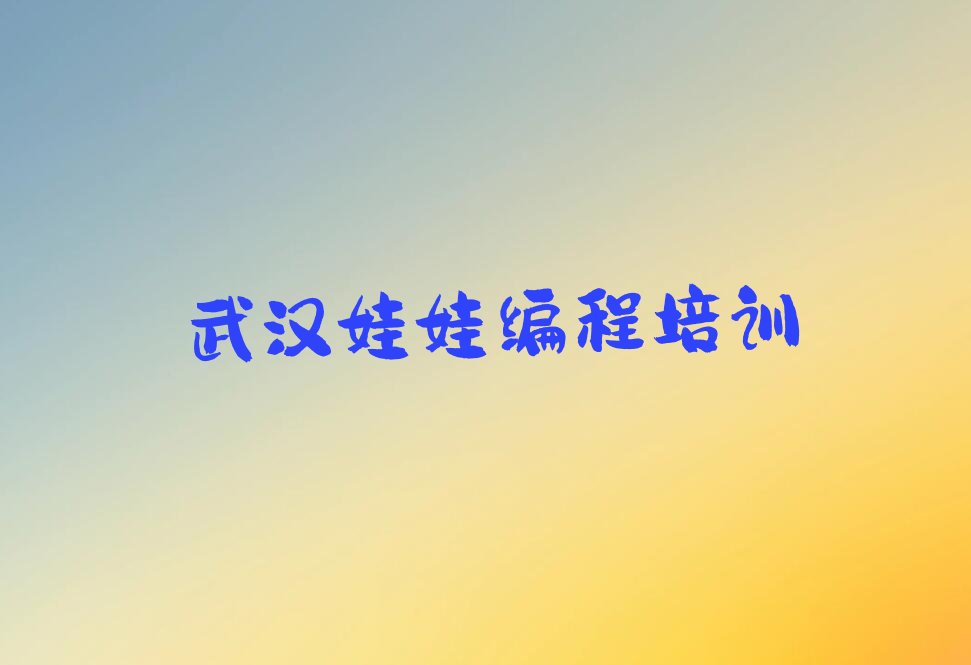 武汉江岸区丹水池街道少儿编程培训学校