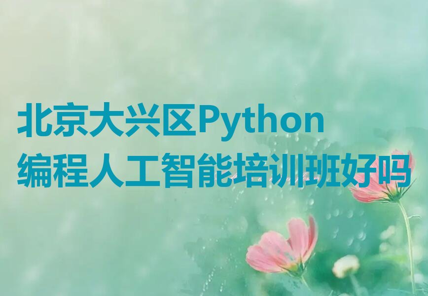 十大北京大兴区Python编程人工智能培训班好吗排行榜