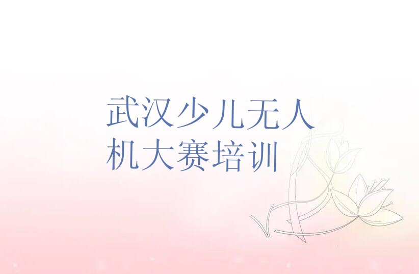武汉蔡甸区少儿无人机大赛培训学校