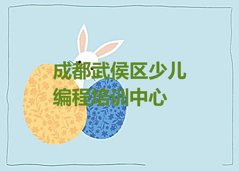 成都武侯区少儿编程培训中心