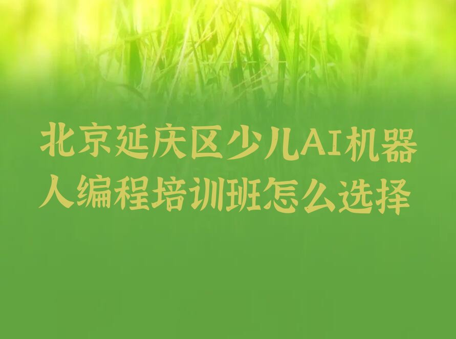 北京延庆区少儿编程培训