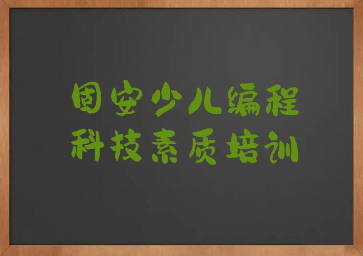 固安少儿编程培训中心