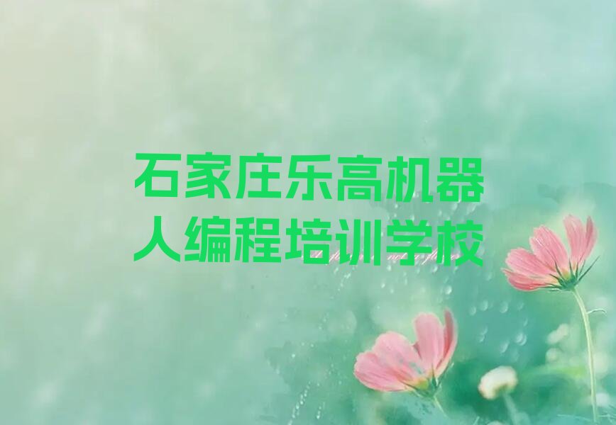 石家庄乐高机器人编程培训学校