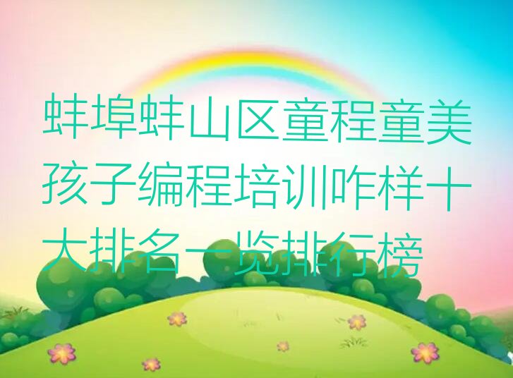 蚌埠蚌山区雪华乡孩子编程培训学校