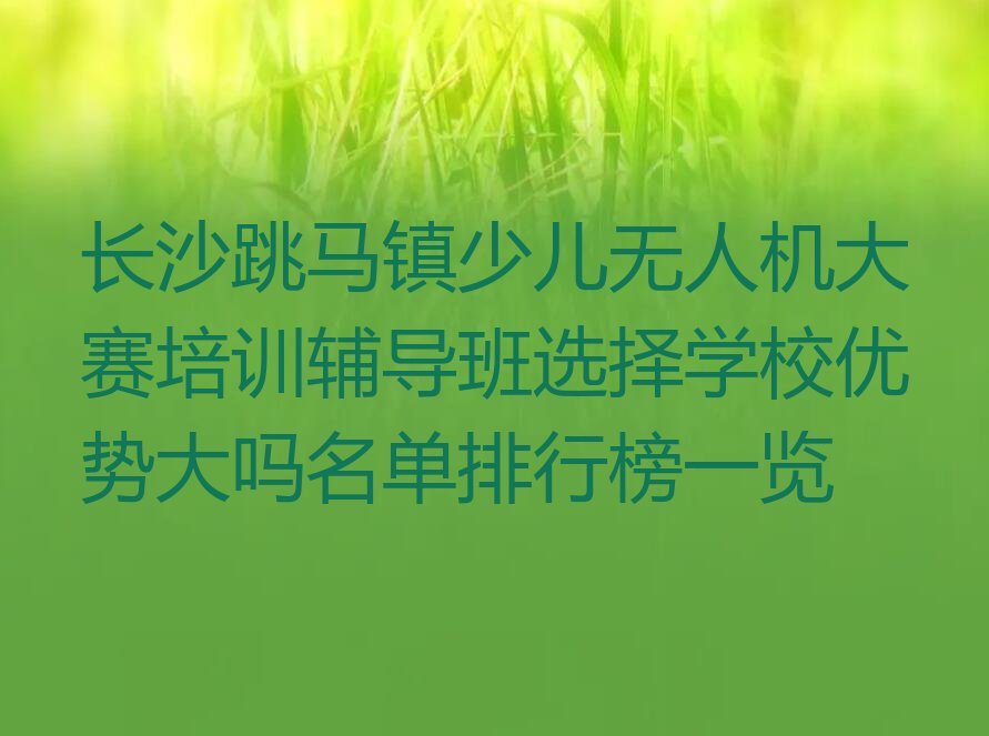 长沙雨花区跳马镇少儿编程培训学校