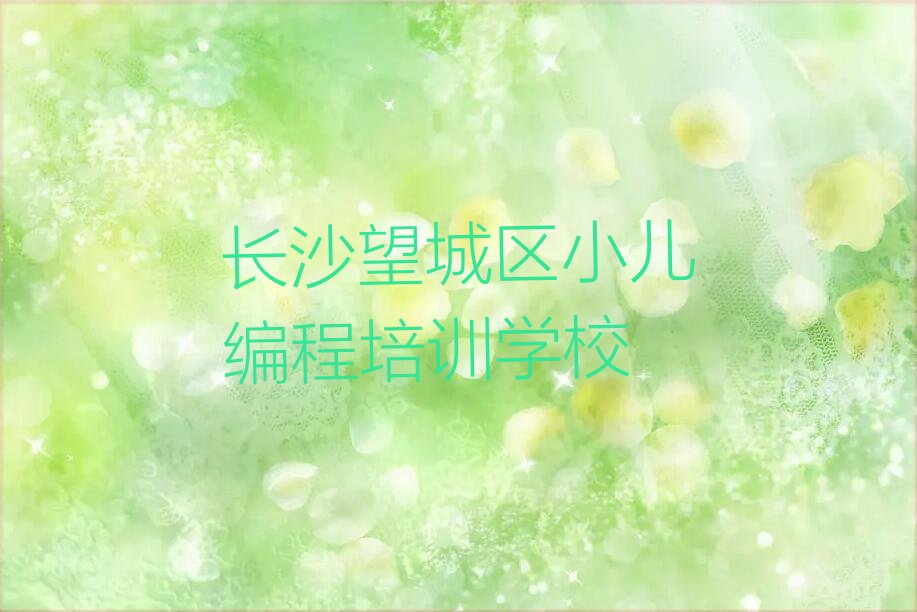 长沙望城区小儿编程培训学校