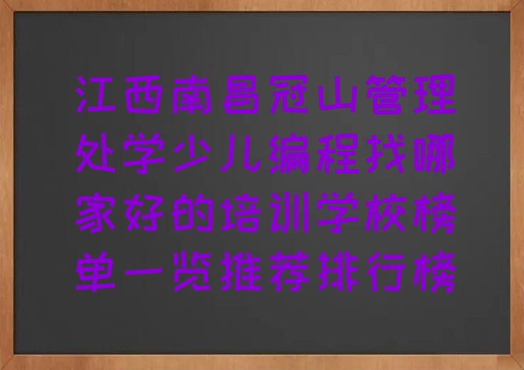 南昌青山湖区少儿编程培训班